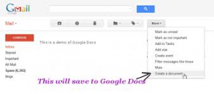 send emal message to google docs