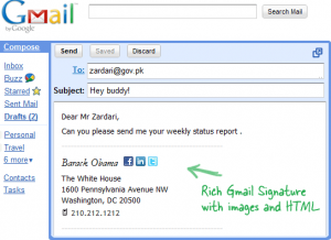 Create Rich HTML Signatures Right inside Gmail