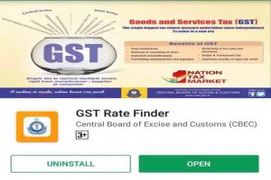 GST Rate Finder app on Android to find out GST rates