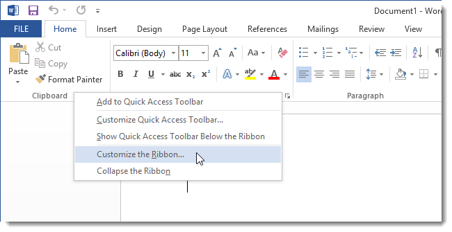 setting tabs in word 2010 starter