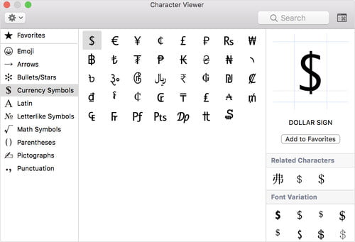 keyboard shortcut for registered symbol in photoshop mac