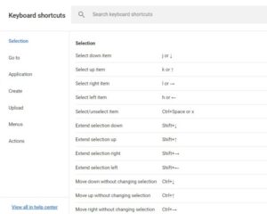 google drive shortcuts